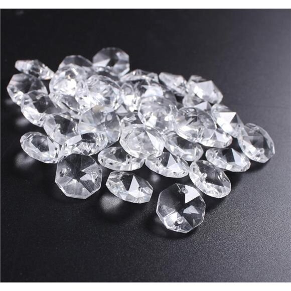 12Pcs38mm Clear Crystal Teardrop Chandelier Prisms Parts Hanging Galss - Picture 7 of 8